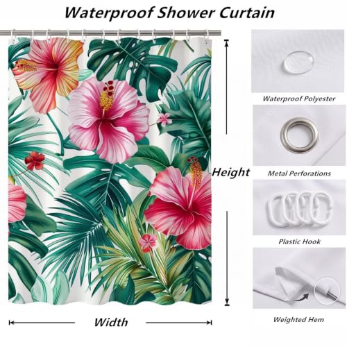 Rideau de douche 120x180cm en tissu polyester imperméable et lavable ZO-897 - 7