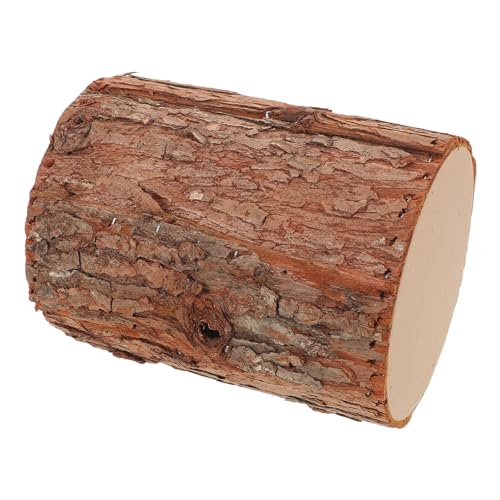 DOITOOL Base Decorativa Realista de Tronco de Madera Artificial Soporte Rústico para Velas y Centro de Mesa Navideño Accesorio Versátil para Fotografía y Decoración DIY