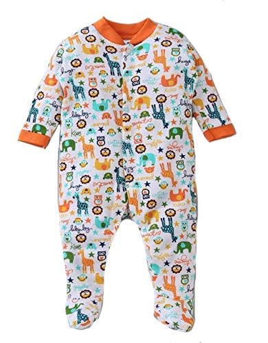 Image of Pooja Baby Rompers Sleepsuit Kid's Cotton All Over Print Night Suits Pack of 3