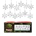 Style Glass Clear Glass Snowflake Ornament Winter Christmas Tree Hanging Decorations (12 Pieces).