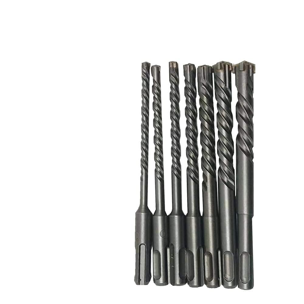 Set di Trapano 1 Set Punte Incrociate 4 Taglierine 160mm Drill Bit Set Set di Acciaio in Metallo Duro Punta Piatta Martello Elettrico Kit da Trapano in muratura Punta del Trapano (Size : 7pcs)