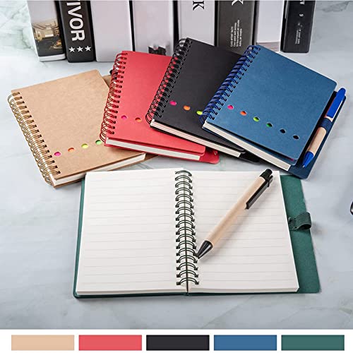 Bloc-notes à spirale contre l'oubli avec marqueur de page et onglets colorés
