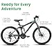 Rycheer 27.5 inch Mountain Bike Full Suspension, 21-Speed Steel Frame for Men & Women, Mechanical Disc Brakes Mens Mountain Bike, Outdoor Cycling, Commuting to School or Work City Bikes (Grey)