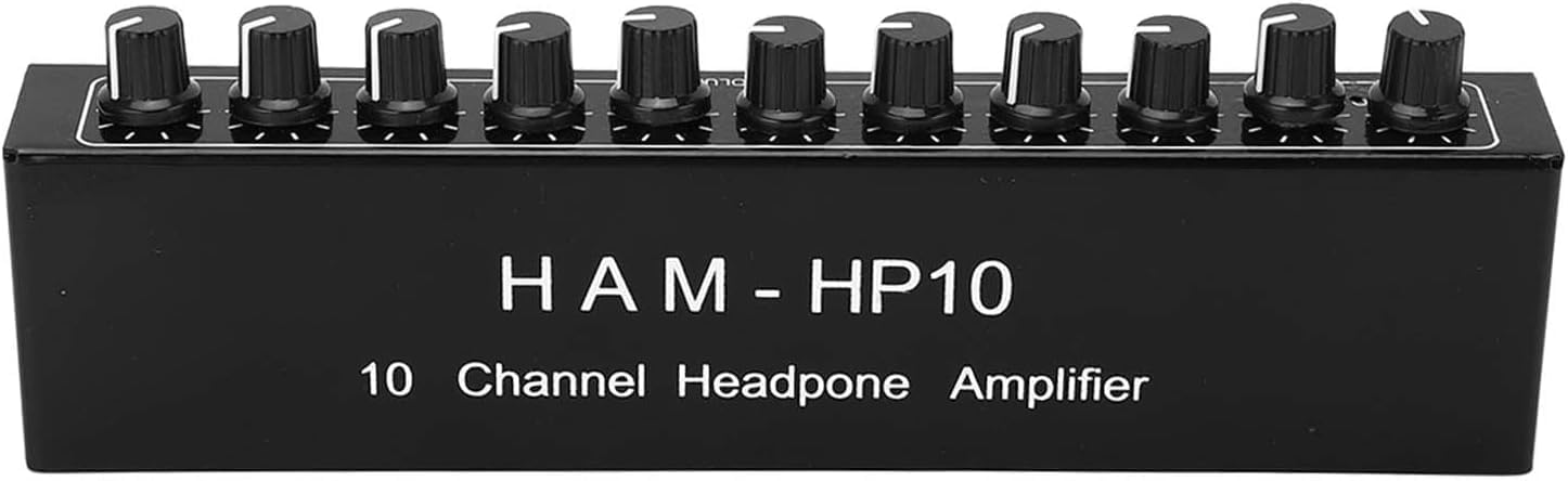 for Amplificatore for cuffie a 10 canali Splitter for cuffie a 10 vie Amplificatore audio stereo a 10 uscite for palco in studio e uso domestico