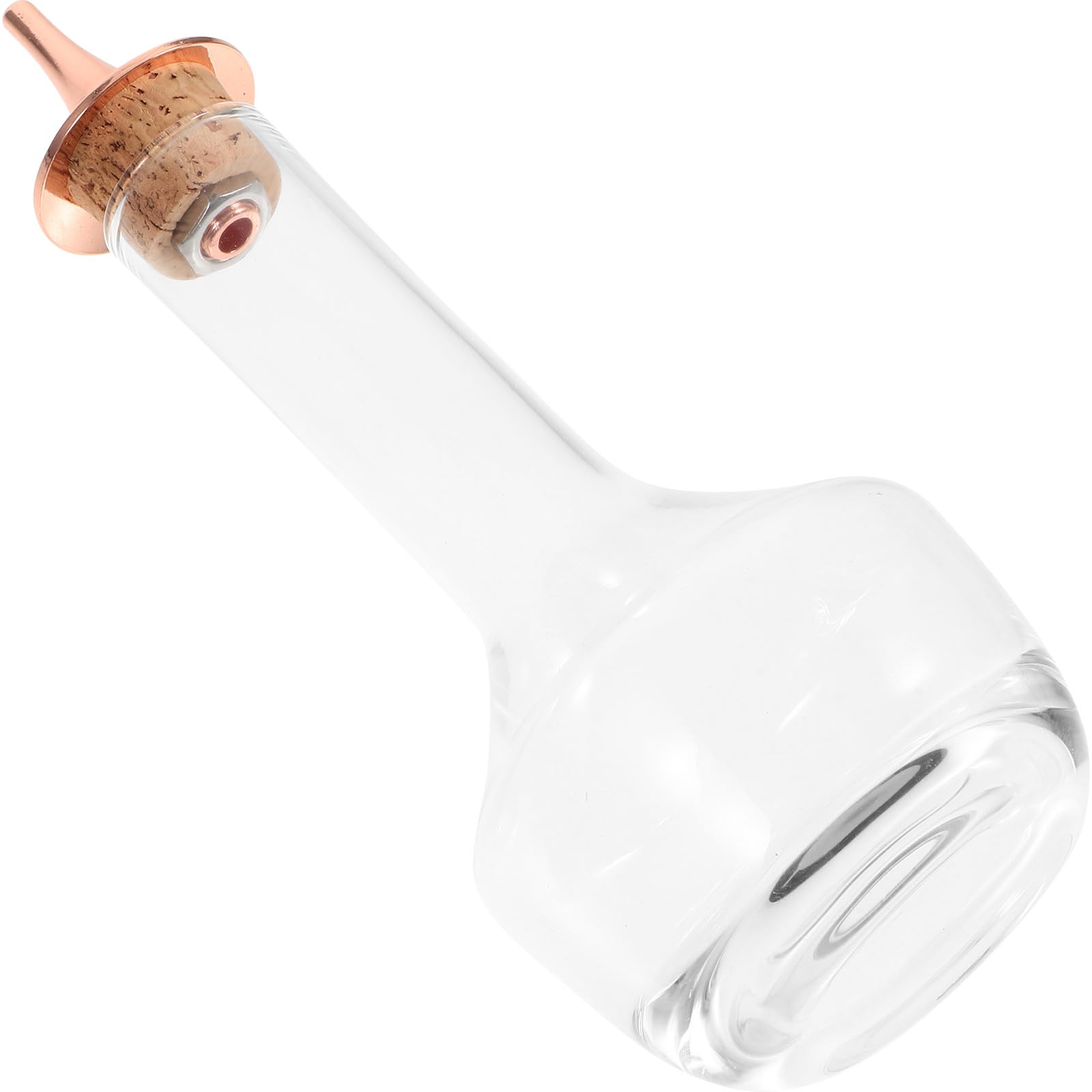 Bouteille d'Amers en Verre 90 ML Flacon Doseur Portable avec Bouchon Rose Doré pour Cocktail