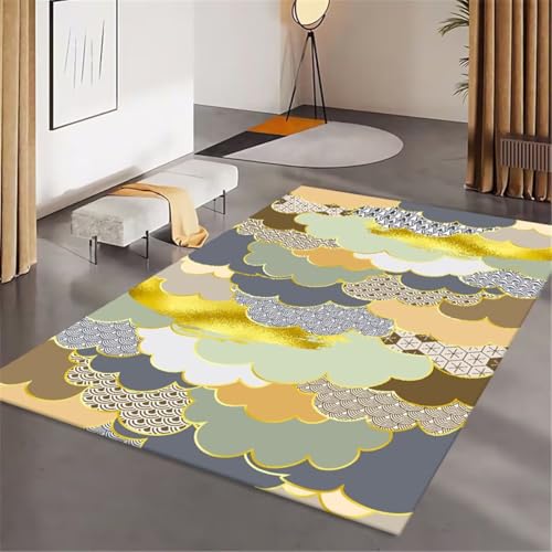 Tapis de chambre nuages colorés pour créer un salon chaleureux et apaisant - 2