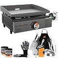 Blackstone Tabletop Griddle 2142 17 Inch Portable Blackstone Grill with Stainless Steel Front for Camping and Tailgating, with Blackstone Griddle Accessories, Seasoning, and Blackstone Griddle Gloves