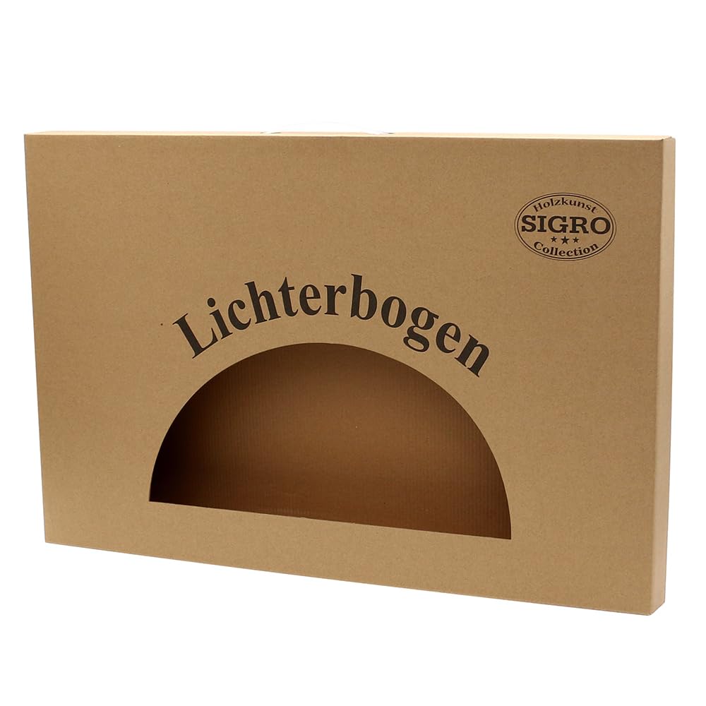 Wichtelstube-Kollektion Holz Schwibbogen Bergleute Lichterbogen Weihnachten, handwerklich hochwertige Weihnachtsdeko,45 x 4 x 33 cm