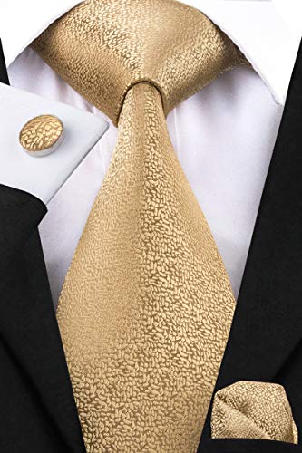 Image of Hi-Tie 5Pcs Mens Solid Color Silk Tie Satin Pretied Bowtie Lapel Pin for Men Handkerchief Cufflink Wedding Gift Box