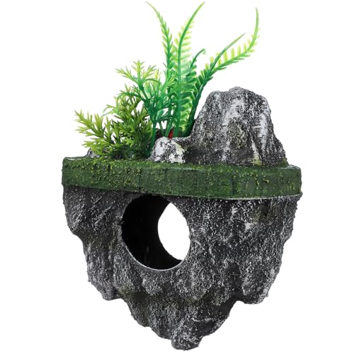 VICASKY Lifelike Fish Hideout Rock Cave Floating Decorations for Aquarium Landscape