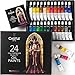 Produktbild Castle Art Supplies 24 x 12ml Ölfarben-Set | Günstiges Set für Anfänger und Profikünstler | Leuchtende Auswahl an leicht zu verarbeitenden Farben | Eindrucksvolle Präsentationsbox mit Anleitung