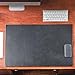 DACASSO Leather Desk Pad Without Side Rails - Luxury Leather Desk Blotter for Writing - Executive Desk Surface Protector - (Black, 30” x 19”)