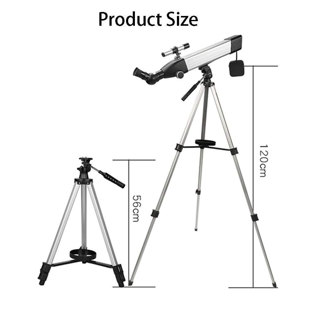 Telescopio per Bambini per Adulti Astronomia Principianti Telescopi rifrattori da 60 mm con treppiede Regolabile Cielo e Terra, Funzione Bussola