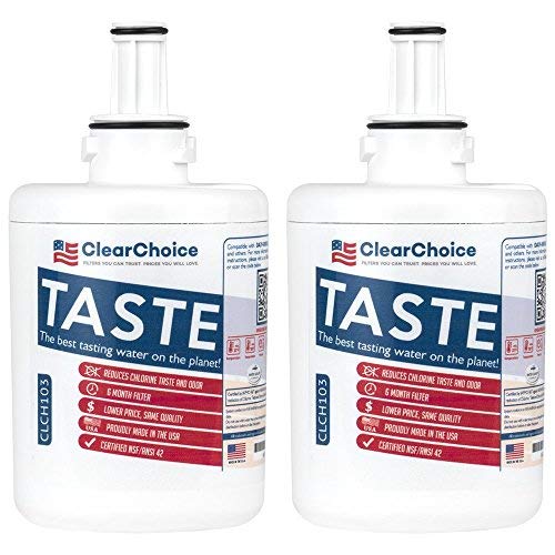 Clear Choice Taste Filter Replacement for Samsung DA29-00003G DA97-06317A Refrigerator Water Filter Compatible with DA97-06317A, NSF/ANSI 42 Certified, Box of 2, Made in the USA