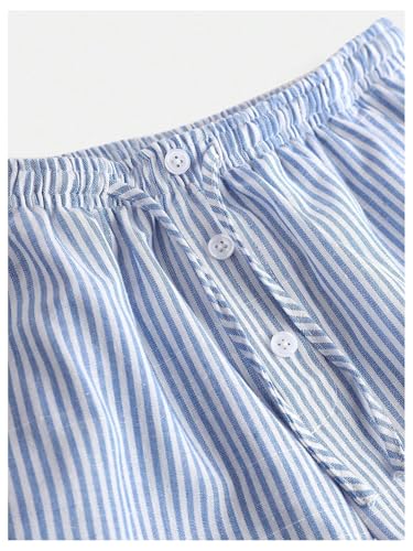 Image of SHENHE Girl's Linen Low Waisted Drawstring Button Front Loose Long Pants Casual Boho Trousers