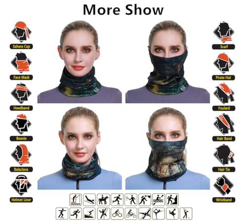 Image of VANCROWN Headband Neck Gaiter Head Wrap Headwear Face Mask Magic Scarf Bandana for Men and Women