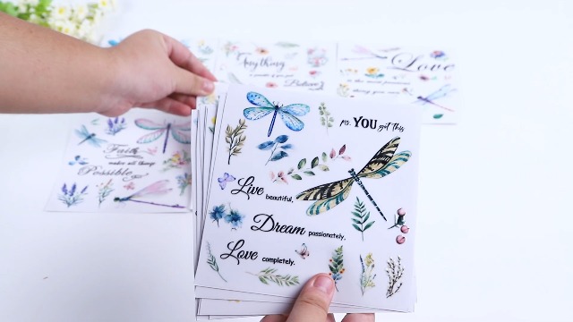 1set 4 Sheets Flowers Rub On Transfers For Furniture Crafts Rub On Transfer Stickers Butterfly Dragonfly Stickers Transfers Vintage Decals Waterproof For Wood Fabric Craft Home 11.8x5.9Inch