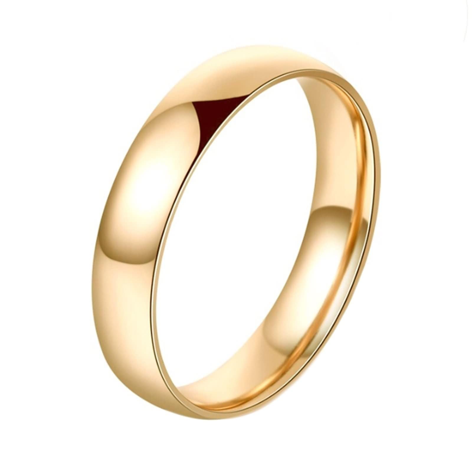 Anillo Personalizable Hombre Alianza Mujer Amarillo Oro 9 Quilates Redondo Simple Talla Hermana para Lesbiana Descuento De Diplomas Joyería
