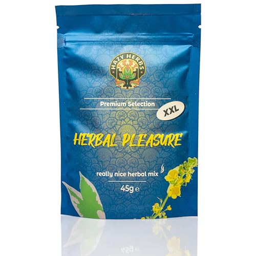 HAZY HERBS | Premium Selection | Kräutertee-Mischung 'Herbal Pleasure' - 100% natürlicher Kräutermix - XXL-Pack 45g feine Mischung