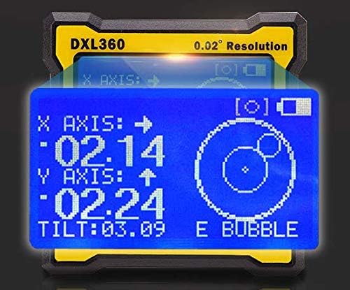 Dual-Axis Digital Protractor DXL360 Level Angle Meter Accuracy ±0.1°Resolution 0.02°