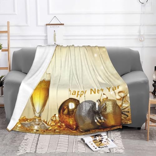 Plaid en flanelle Happy New Year cadeau de fête - 3