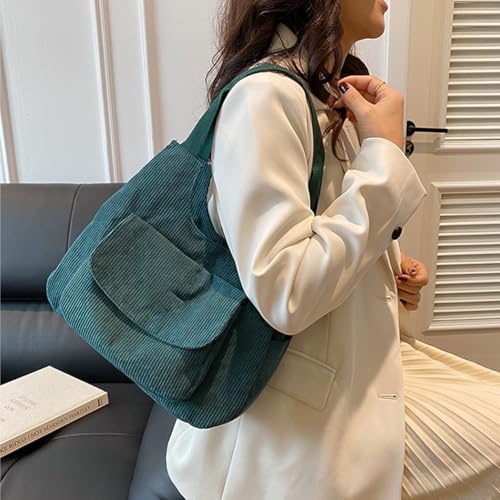 Bolso Tote de Pana para Mujer con Compartimentos miniatura 4