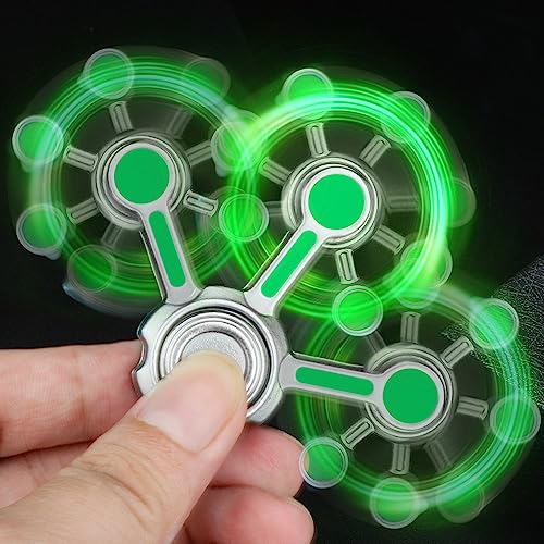Image of Fidget Spinner Toy for Kids Adults Metal Figette, Stocking Stuffers Gifts for Teen Boys, Silent Cool Gadgets Quiet Office Finger Roller Desk Toy Anxiety Stress Relief Tools Calm Down ADHD Autism