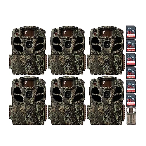 Browning Trail Cameras Dark Ops Extreme Cellular Game Camera with Infrared Night Vision, Wildlife Motion-Activated, Waterproof Bundle with Memory Card and USB Card Reader (6-Pack)