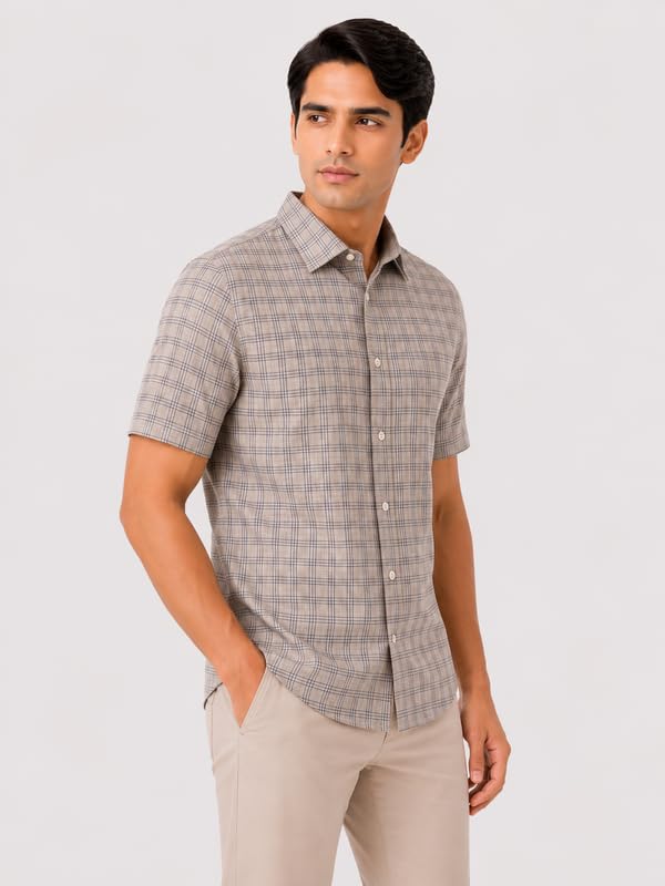 Image of Mens Half Sleeves Regular Shirt