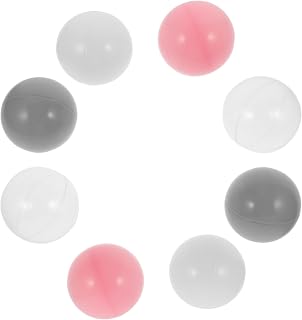 100Pcs Non-Toxic Ocean Balls for Ball Pits Playroom and Pools PE Material Macaron Colors Pink Gray Pearl Transparent Safe Smooth Crush-Resistant Spheres for Indoor and Outdoor Fun