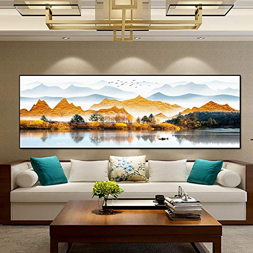 Arte de lienzo paisaje de otoño dsdsgog lámina de alta definición 45x130cm para pared