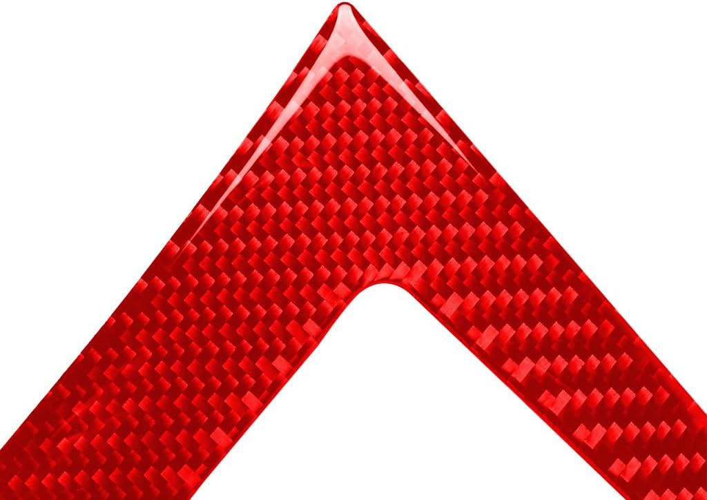 Real Carbon Fiber Interior Sticker Compatible with Lexus NX 200 200T 300H 2014 2015 2016 2017 2018 2019 Car Gear Shift Panel Decal Floor Console Decor Accessories Trim Cover Style A Red