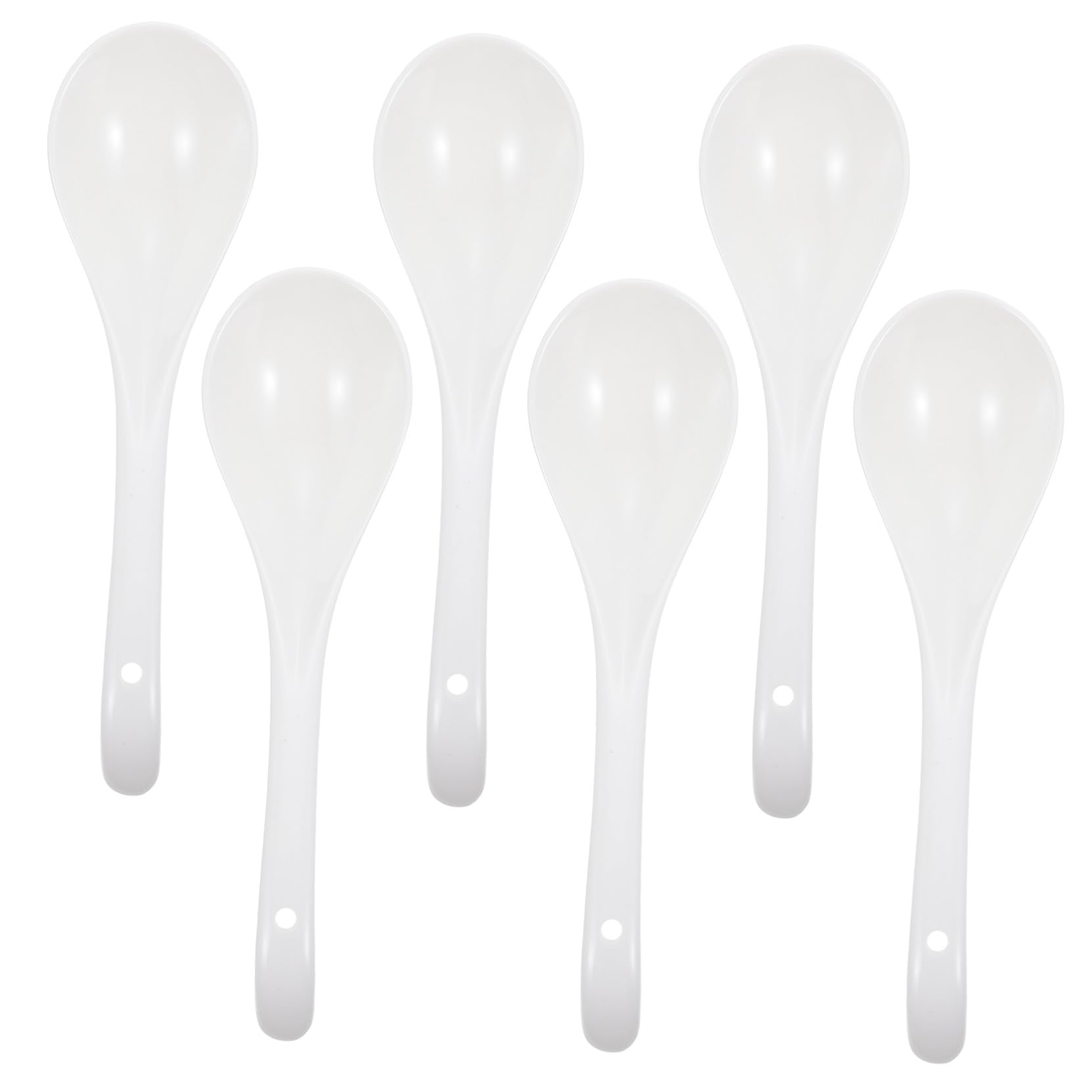 Alipis 6 piezas Cucharas de para Sopa y Arroz de Diseño Ergonómico Aptas para Lavavajillas para Cocina y Restaurante