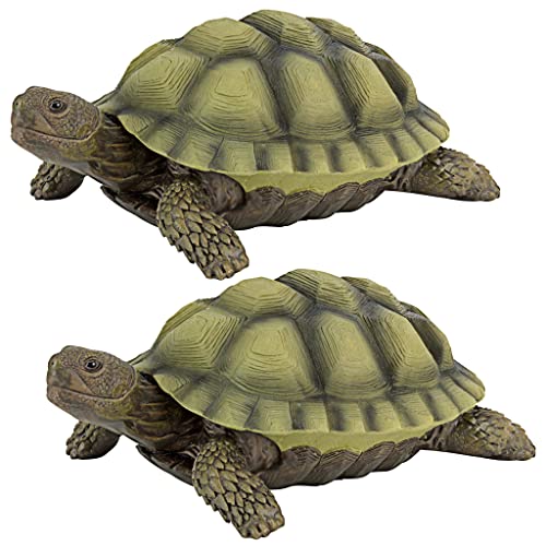 Design Toscano QM91887611 Gilbert The Box Turtle Indoor/Outdoor Garden Decor Animal Statue Set Of Two thumb #4