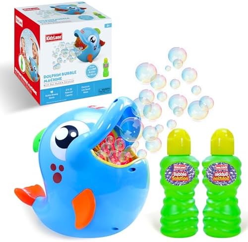 Kidzlane Bubble Maker Machine for Kids - Big Bubbles Speed Blower...