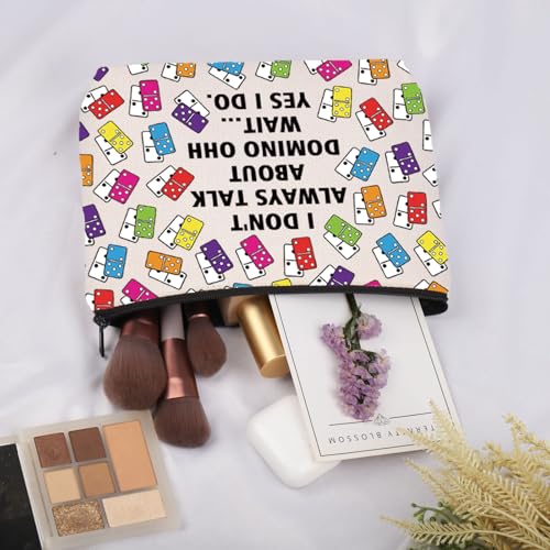 Bolsa cosmética casual con diseño de dominó miniatura 4