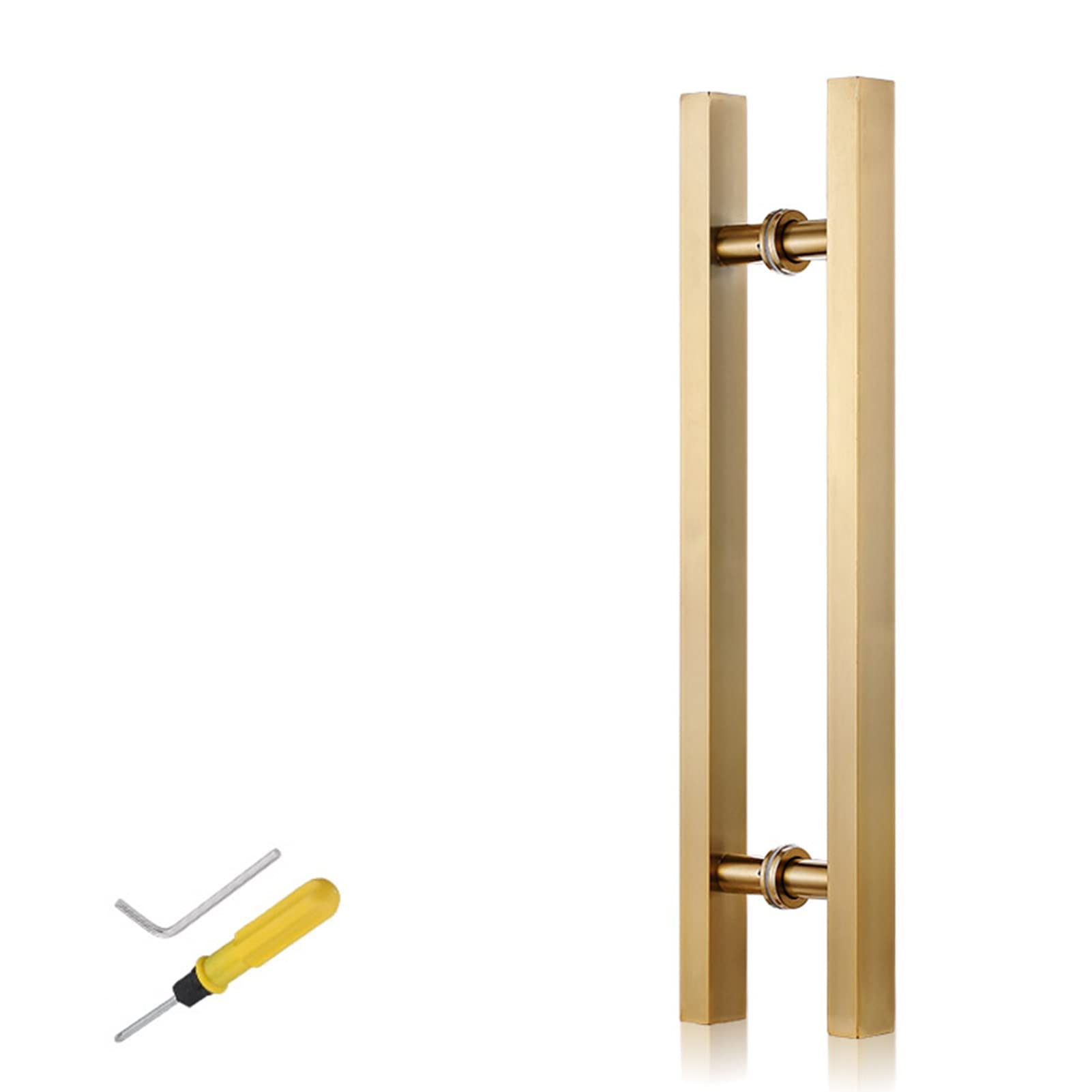Poignée de porte coulissante double face résolvant le blocage des portes de grange 80 cm jaune