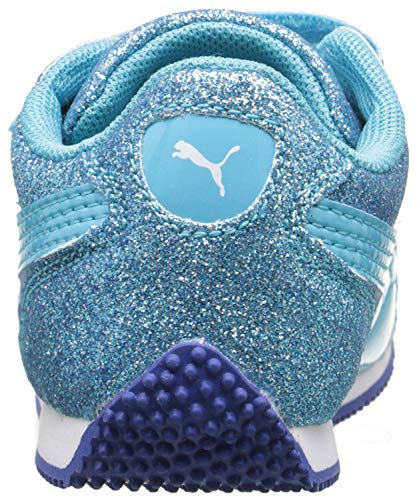 PUMA Steeple Glitz Glam V Kids Sneaker (Toddler/Little Kid/Big Kid), Blue Atoll, 8 M US Toddler3
