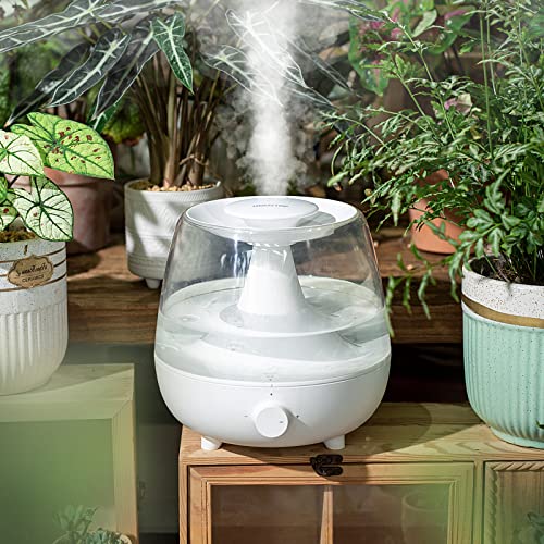 Hometop 24-Hour Ultrasonic Cool Mist Humidifier, Personal Desktop Humidifiers For Bedroom, Office And Nursery, 2.4L Top Fill Humidifiers With Essential Oils Diffuser, Quiet Rapid Humidification #TOP1
