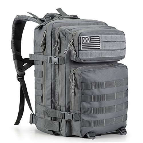 Meway Mochila táctica militar de 42  paquete de asalto grande Molle al aire libre  Gris