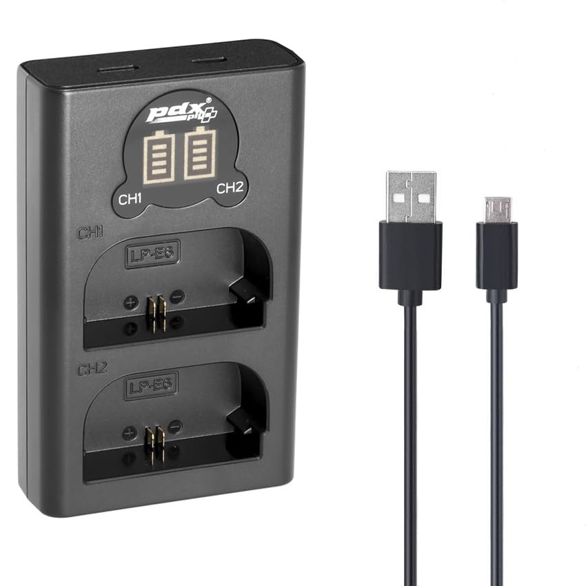 PDX LP-E6 İkili USB Şarj Aleti