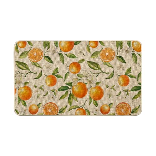 Artoid Mode Orange Spring Doormat,Home Decor Door Mat Low-Profile Switch Rug...