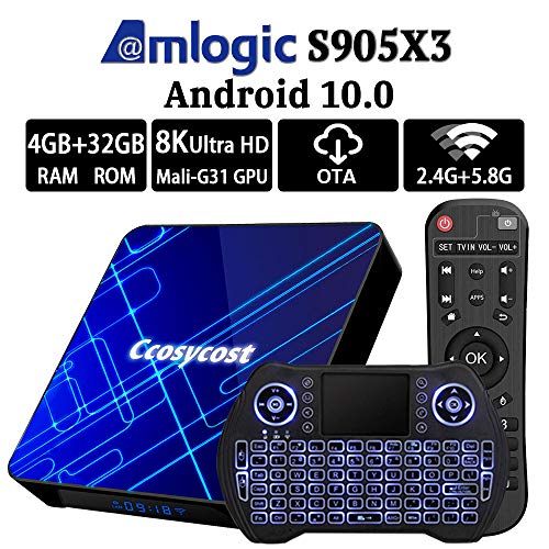 Android TV Box 10.0 4GB RAM 32GB ROM Amlogic S905X3 Smart TV Box