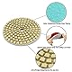Yuhtech Polierscheiben Set, 12 Pcs 3 Zoll 80mm Diamant Polierpad Nass Schleifscheiben für Beton Marmor Granit Stein 50-3000 Grit, mit 2pcs Backing Halter Disc