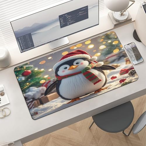 Christmas Funny Penguin Pad Mouse Grande 30x60cm miniatura 6