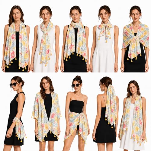 Image of FAIRYGATE Scarves & Shawls for Women Fashion Oversize Blanket Scarf with Fringes XXL Scarf