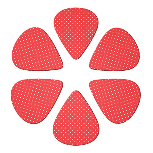 Ensemble de 6 médiators de guitare à pois rouges et blancs pour guitare acoustique, guitare électrique, basse, ukulélé… - Les Beatles, Paul McCartney, John Lennon, RIngo Starr, George Harrison Ensemble de 6 médiators de guitare à pois rouges et blancs pour guitare acoustique, guitare électrique, basse, ukulélé… – Image 4