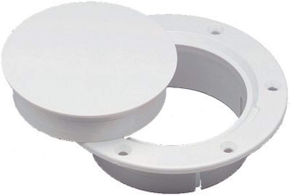 MarincoN10864DW 4" Deck Plate, White snap-in
