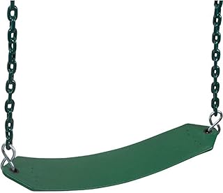 Swing Set Stuff Premium Residential Belt Seat with 8.5 Ft. of Coated Chain (Green)