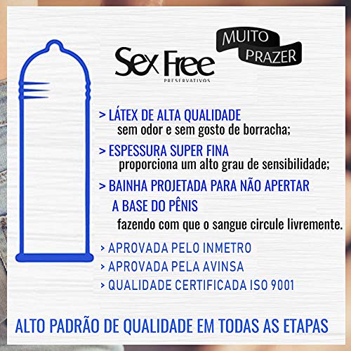 Preservativo Lubrificado Sex Free Uva Com 3 unidades